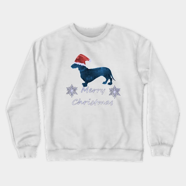 Santa Dachshund Crewneck Sweatshirt by TheJollyMarten